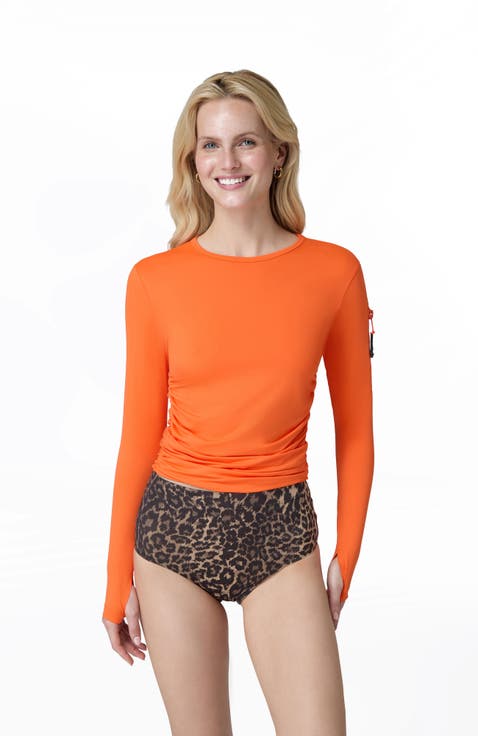 Poppy Longsleeve Tee With Side Ruching
