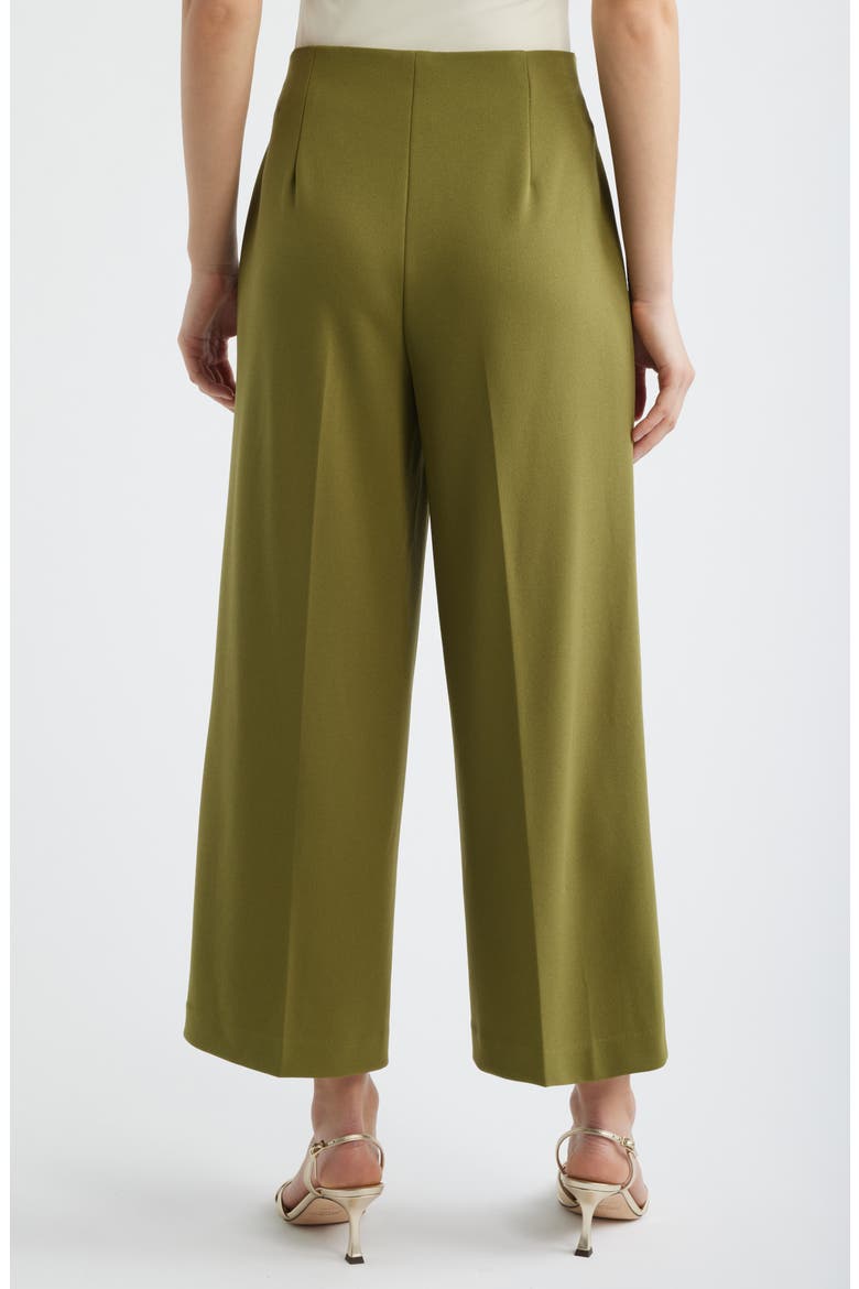 Pull-On Crop Wide Leg Pants, Alternate, color, BAY LEAF