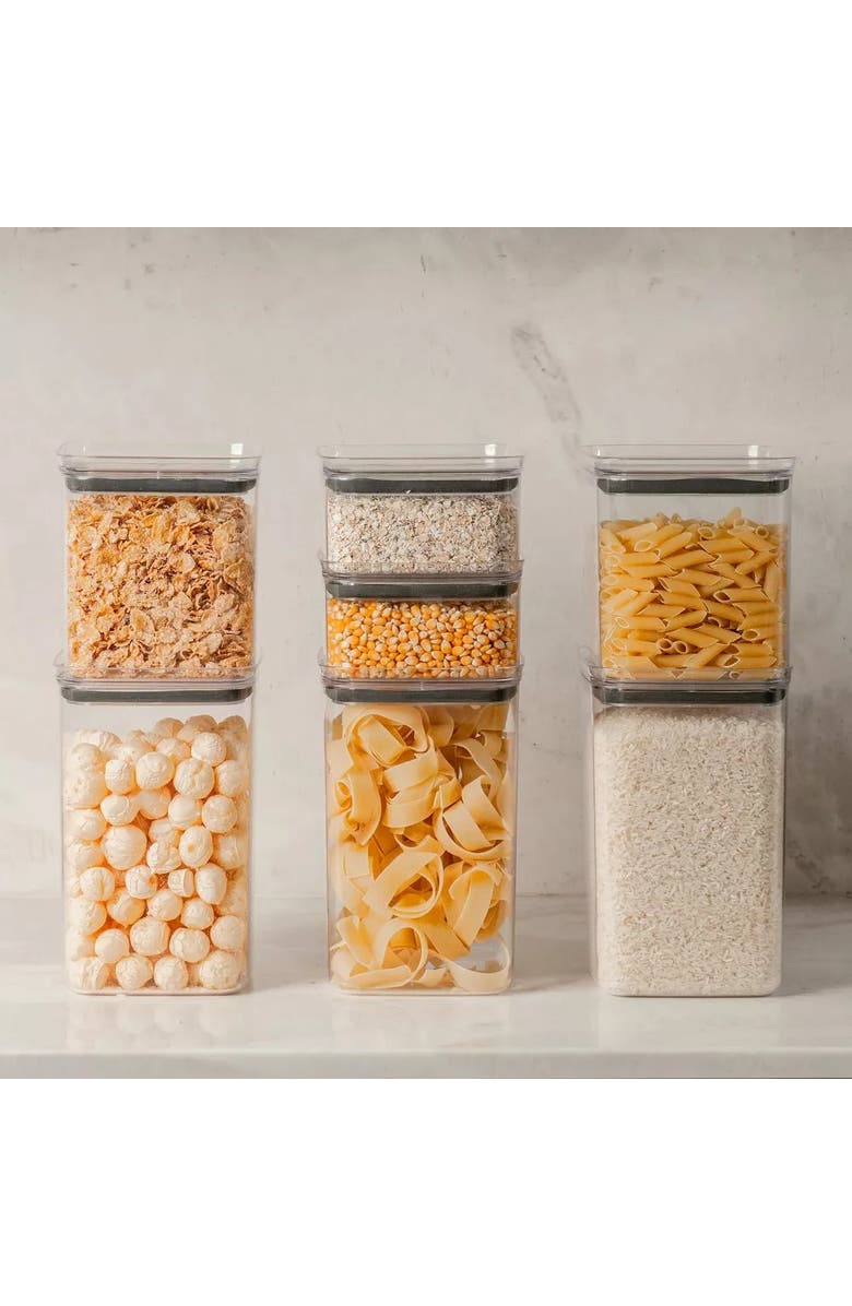 OU Clear Airtight Stackable Food Storage Container with Leak Proof Lid, Alternate, color, Clear