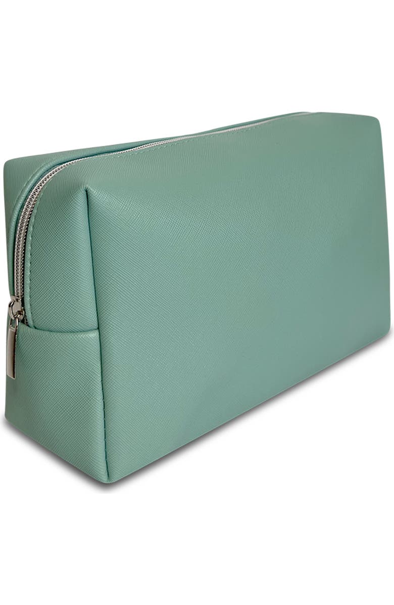 Youzey The Mira Mint Textured Cosmetic Bag, Alternate, color, Mint Green