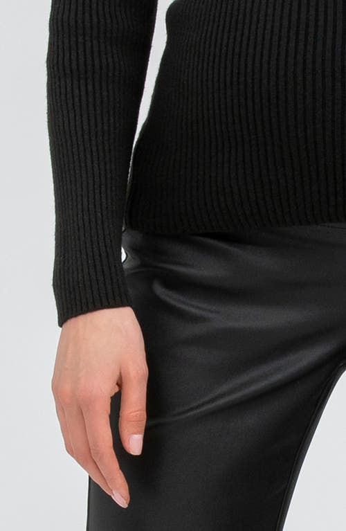 Pietro Brunelli Aurora Turtleneck Rib Maternity Sweater In Black