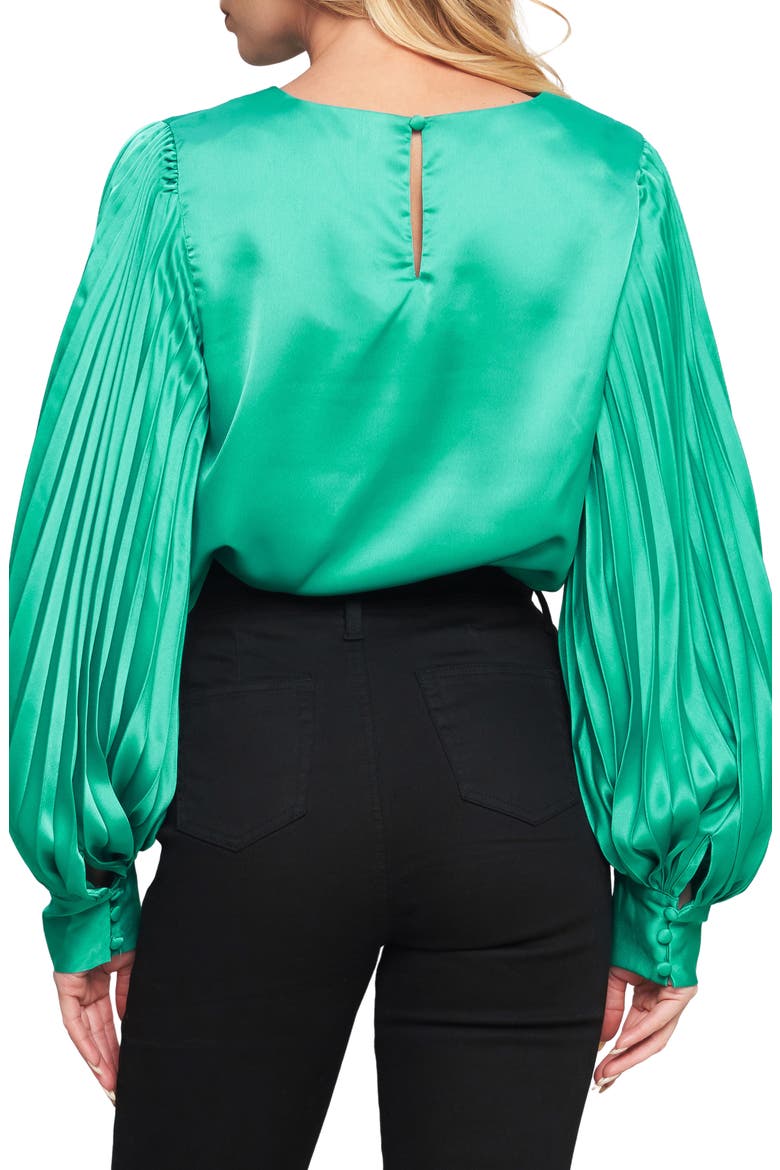 Solid Woven Long Sleeve Top, Alternate, color, TEAL GREEN