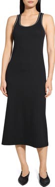 Theory Contrast Tipped Rib Tank Dress