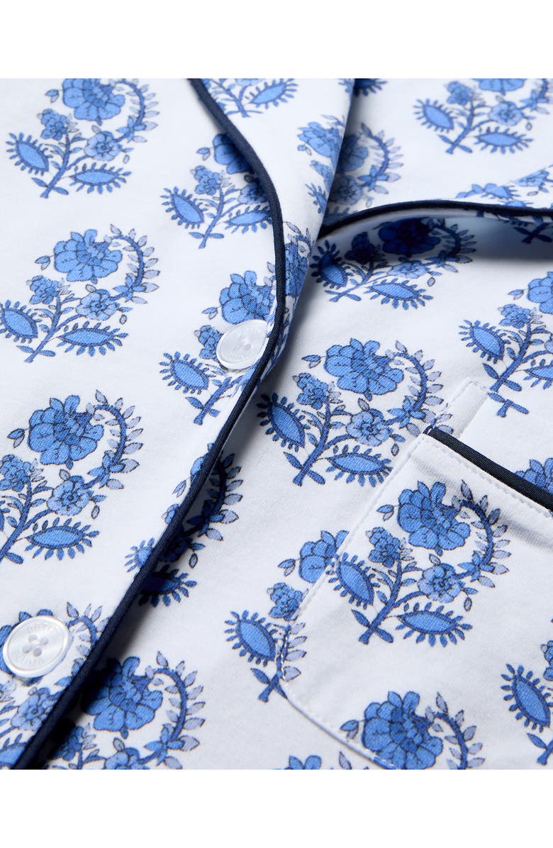 Petite Plume Print Pima Cotton Pajamas, Alternate, color,