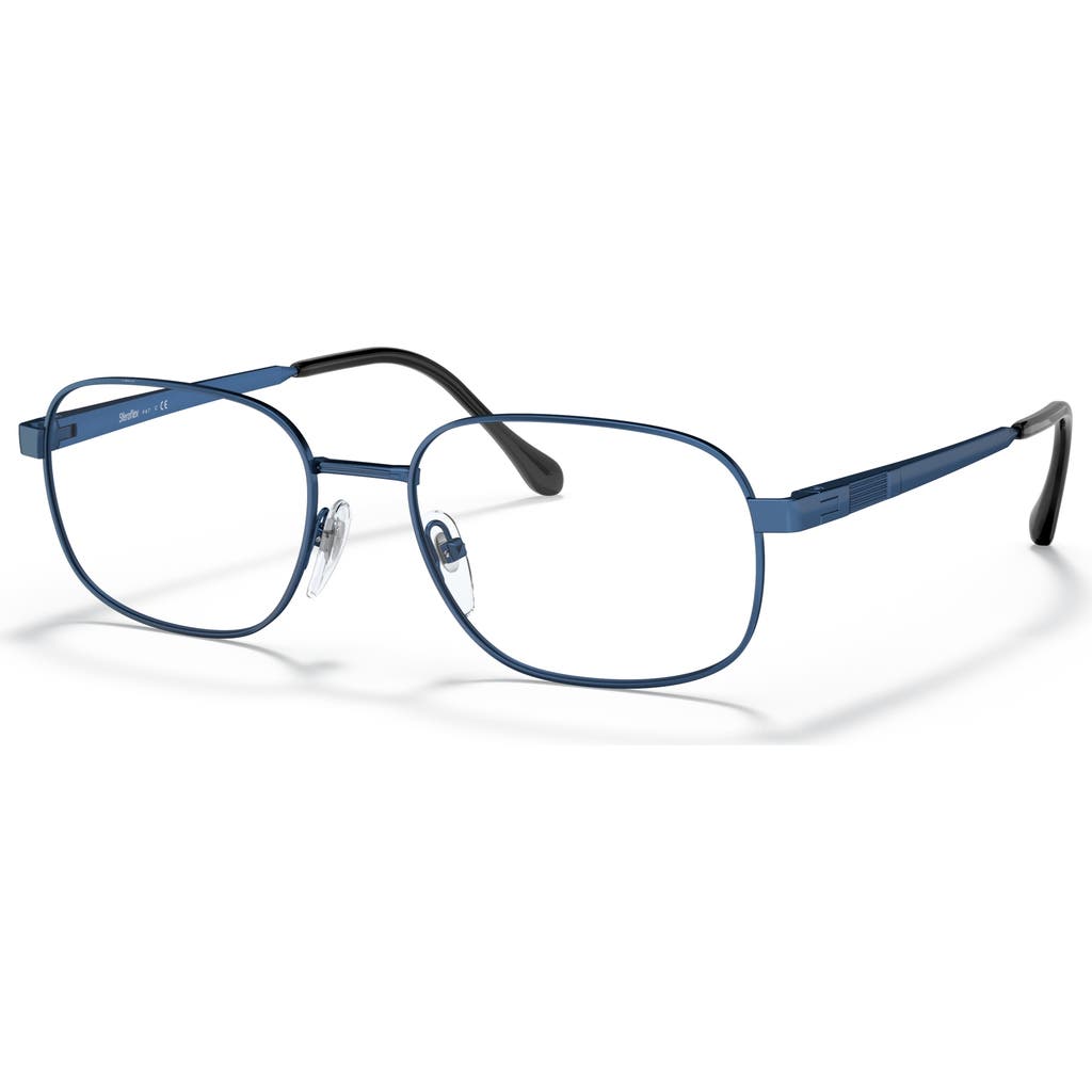 Sferoflex 57mm Rectangle Optical Glasses In Blue