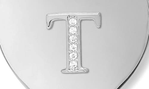 Melinda Maria Love Letters Initial Heart Medallion Necklace In Silver T
