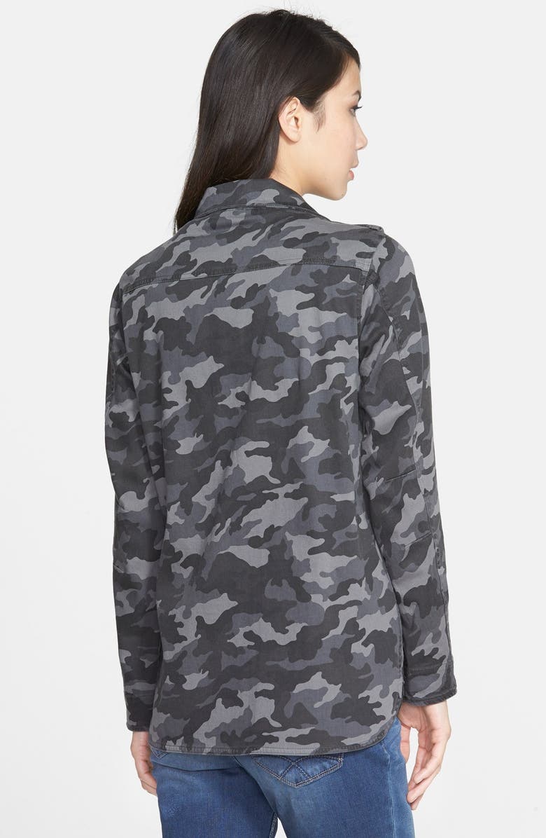 Press Lightweight Stretch Cotton Military Jacket, Alternate, color, 