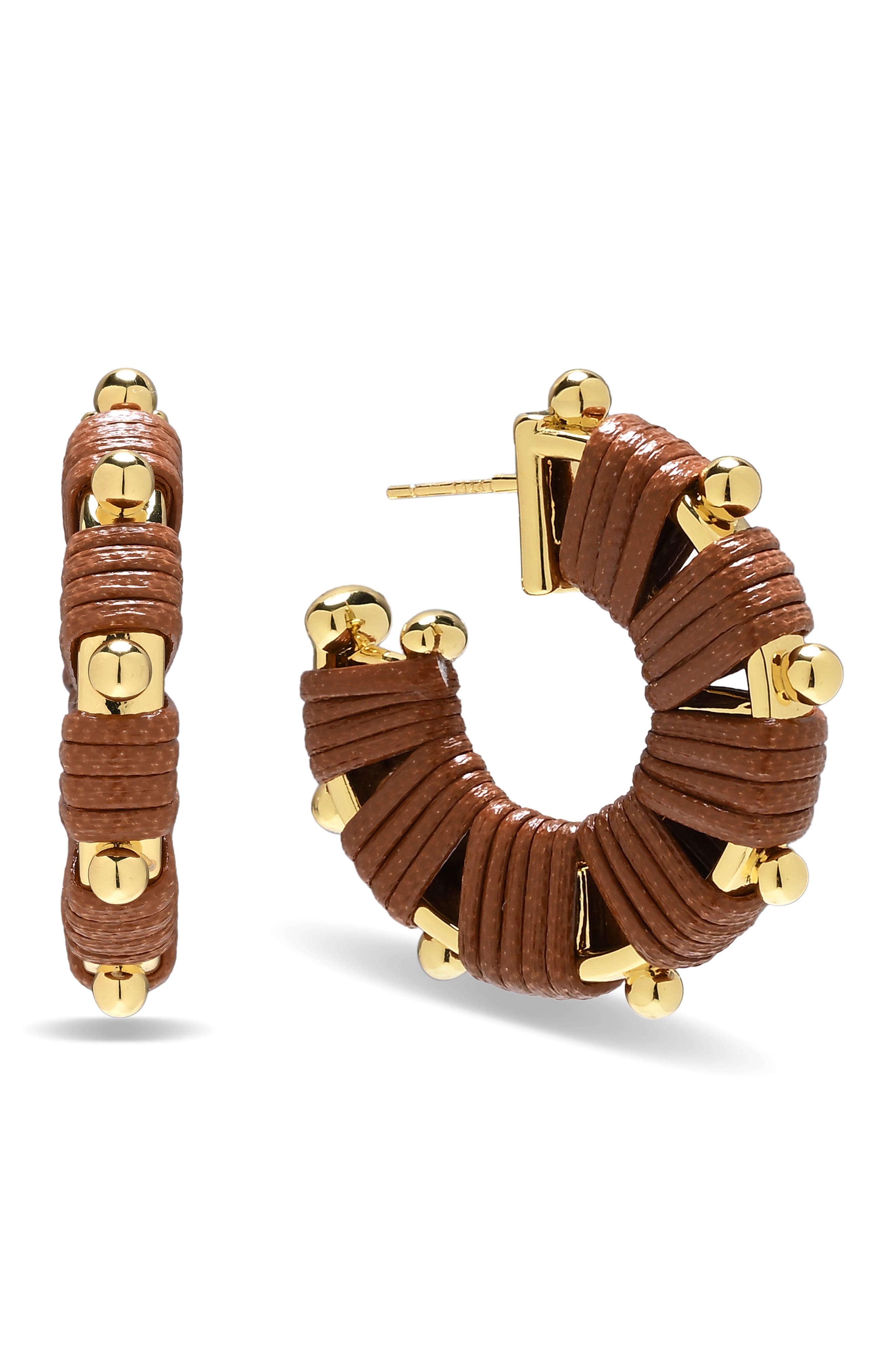 EYE CANDY LOS ANGELES Vanna Wrapped Hoop Earrings