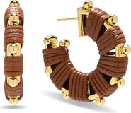 EYE CANDY LOS ANGELES Vanna Wrapped Hoop Earrings