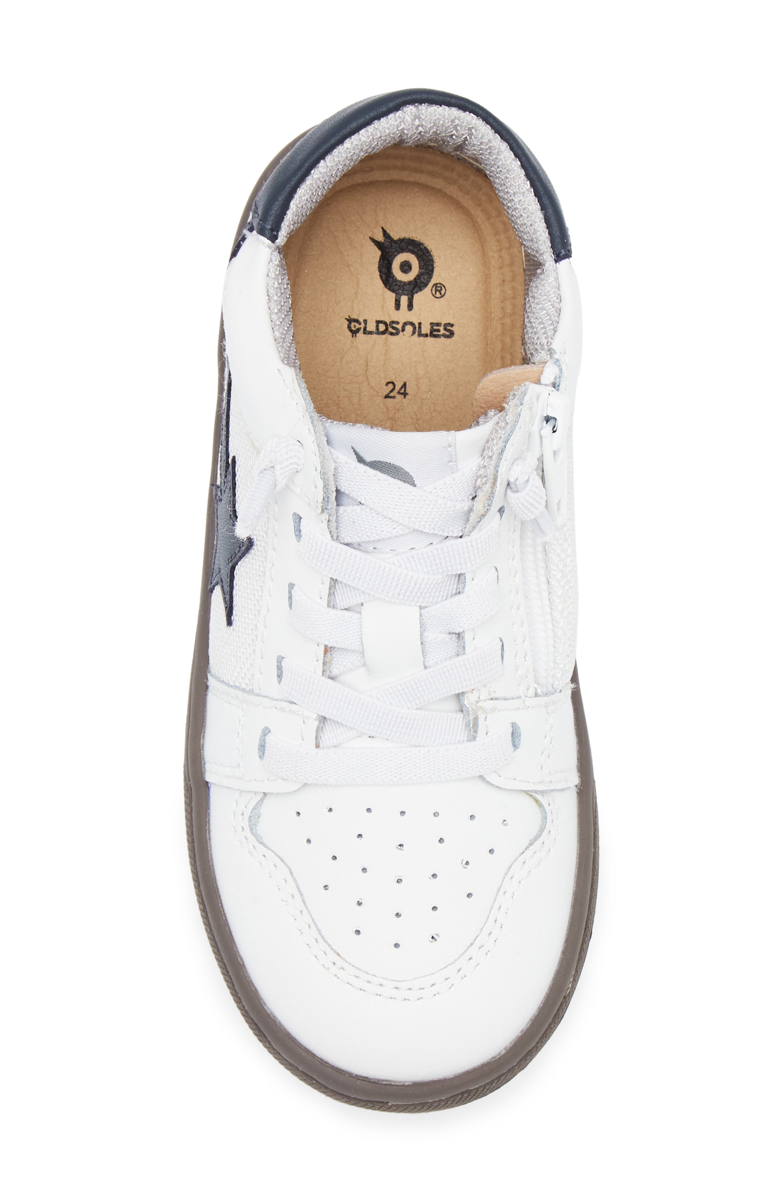OLD SOLES Kids
 Star Runner Sneaker, Alternate, color, Snow / Navy / Gris