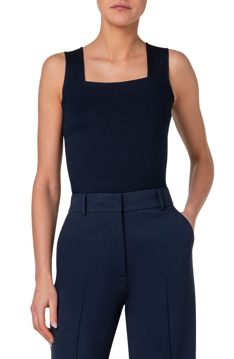Akris punto Square Neck Tank, Main, color, 
