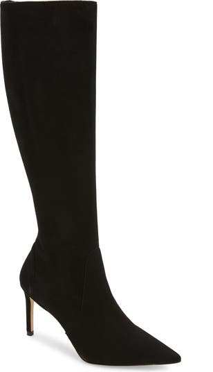 Stuart Weitzman Stuart 85 Knee High Pointed Toe Zip Boot Stuart Weitzman Stuart 85 Knee High Pointed Toe Zip Boot