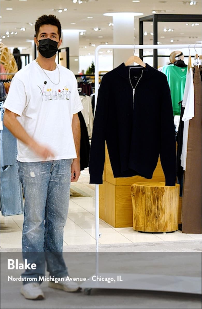 Gary Thermal Cotton & Cashmere Zip-Up Sweater, sales video thumbnail