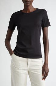 Lafayette 148 New York Stretch Cotton Crewneck T-Shirt