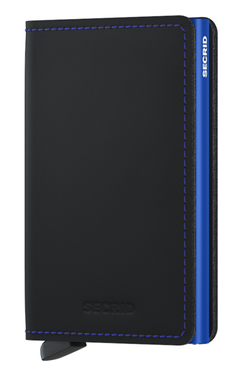 Secrid Slimwallet Matte, Main, color, Black-Blue