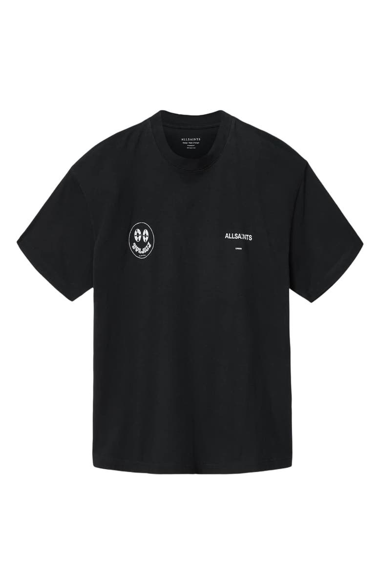 AllSaints Spinner Graphic T-Shirt, Alternate, color, Washed Black