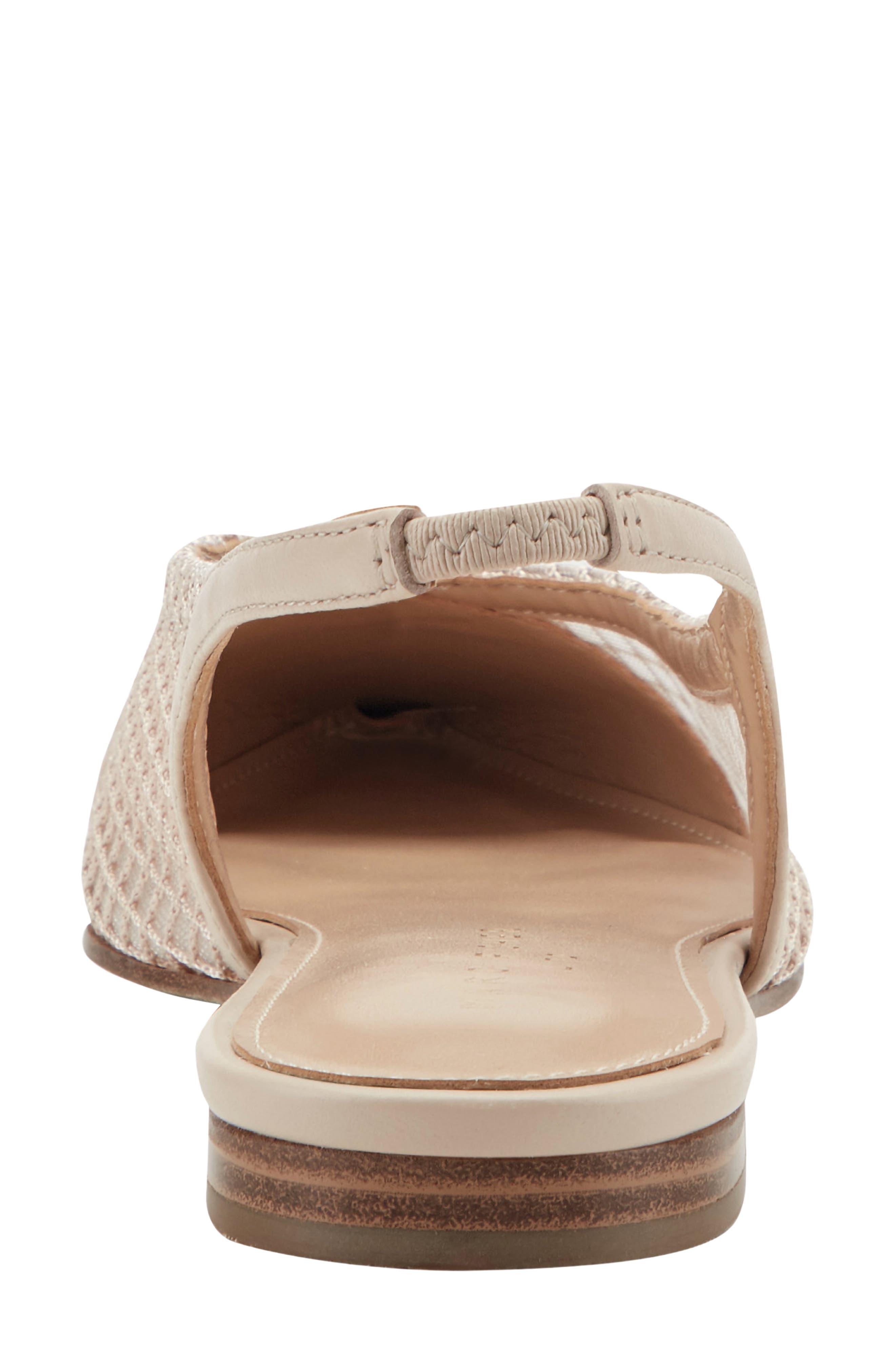 Davin Pointed Toe Slingback Flat, Alternate, color, LIGHT NATURAL