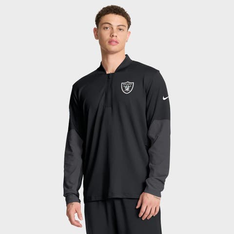 Men's Nike Black Las Vegas Raiders Sideline Dri-FIT Half-Zip Pullover