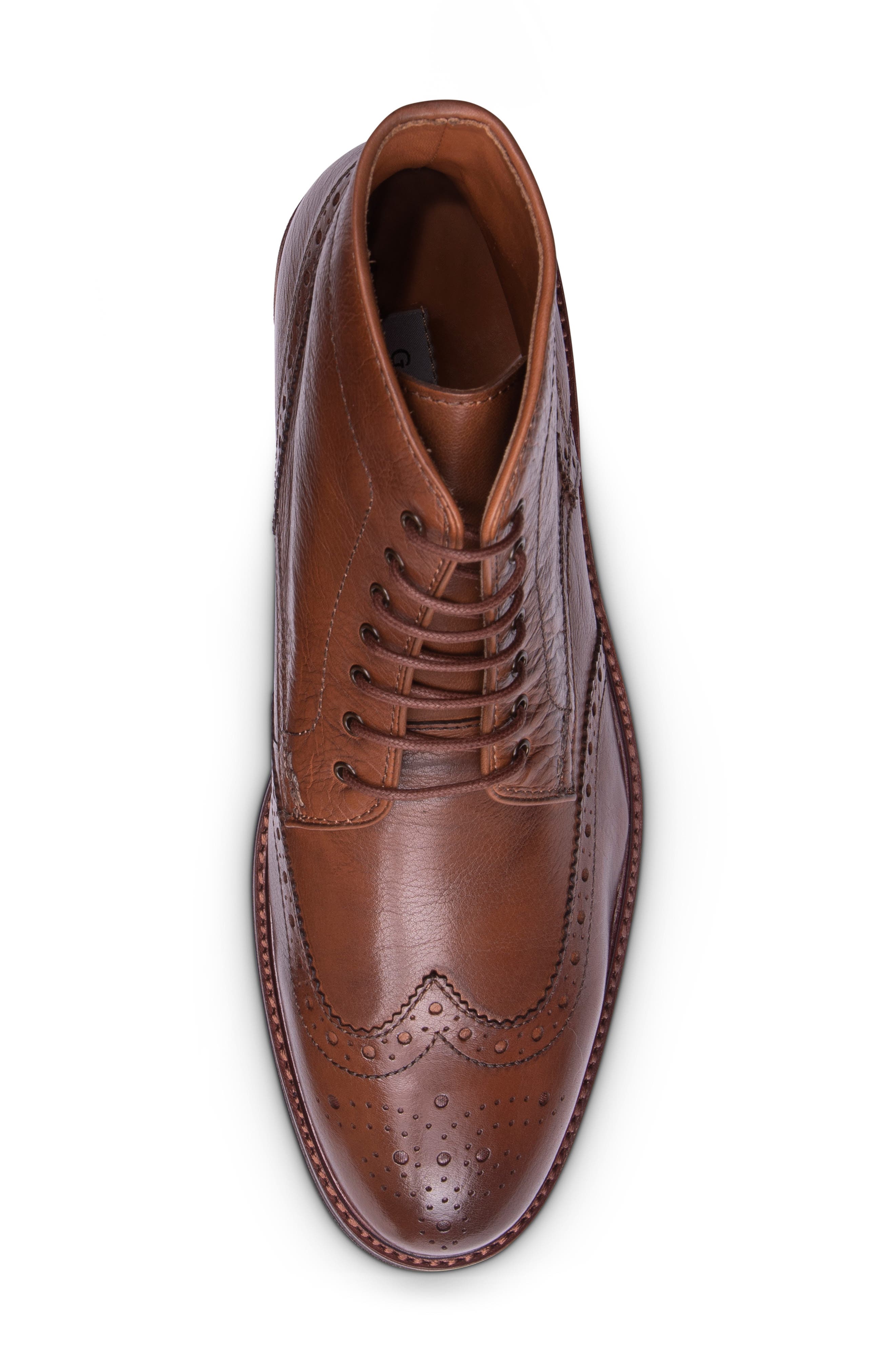 Gordon Rush Sutherland Wingtip Boot, Alternate, color, Cognac