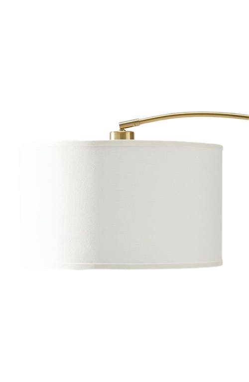 Brightech Logan 76" Modern Extendable Led Floor Lamp With Fabric Drum Shade, Bulb Included In Gold