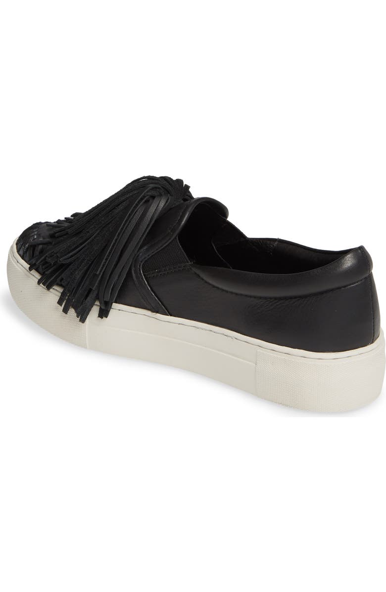 JSlides Aria Fringe Slip-On Platform Sneaker, Alternate, color,