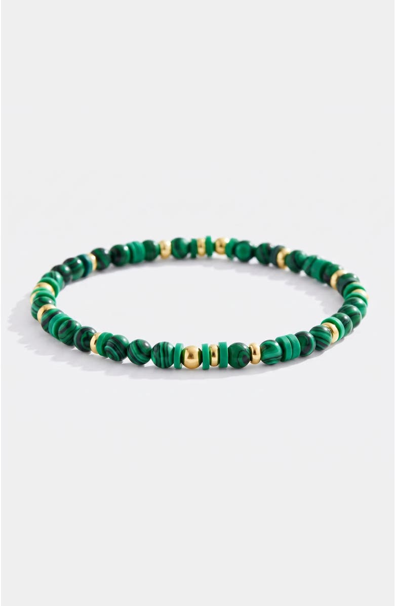 Mint & Lily Stacking Birthstone Beaded Bracelet, Main, color, May Emerald