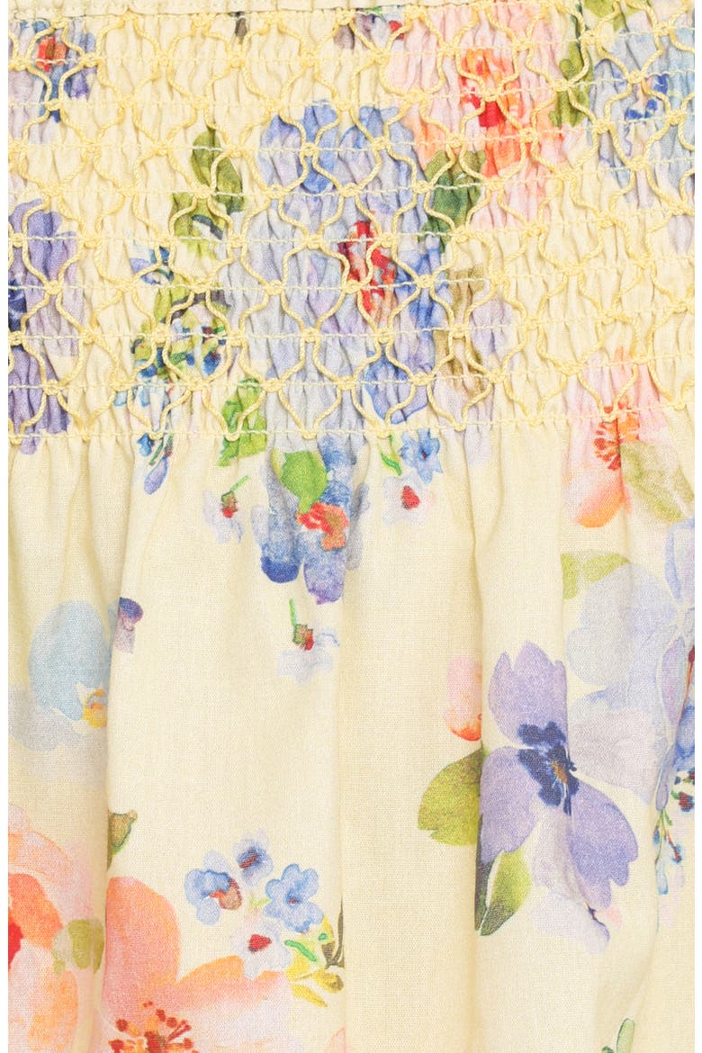 Saskia Floral Print Maxi Skirt, Alternate, color, LEMON FLORAL