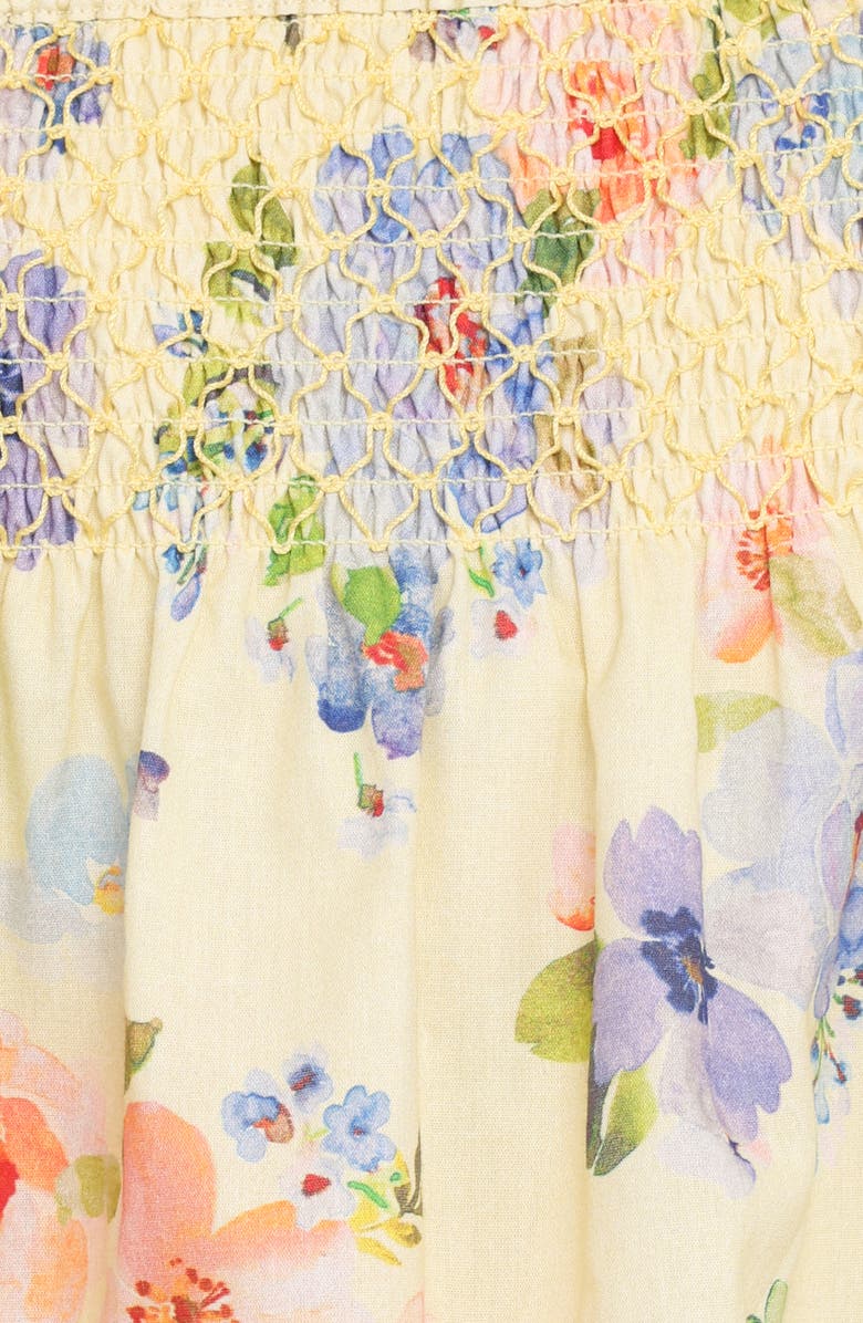 Petal & Pup Saskia Floral Print Maxi Skirt, Alternate, color, Lemon Floral