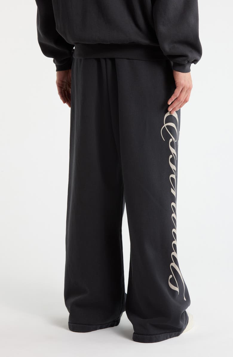 Fear of God Essentials Lounge Heavy Fleece Wide Leg Sweatpants, Alternate, color, Vintage Black