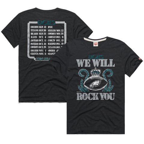 Unisex Homage Charcoal Philadelphia Eagles 2026 NFL Schedule Queen Tri-Blend T-Shirt