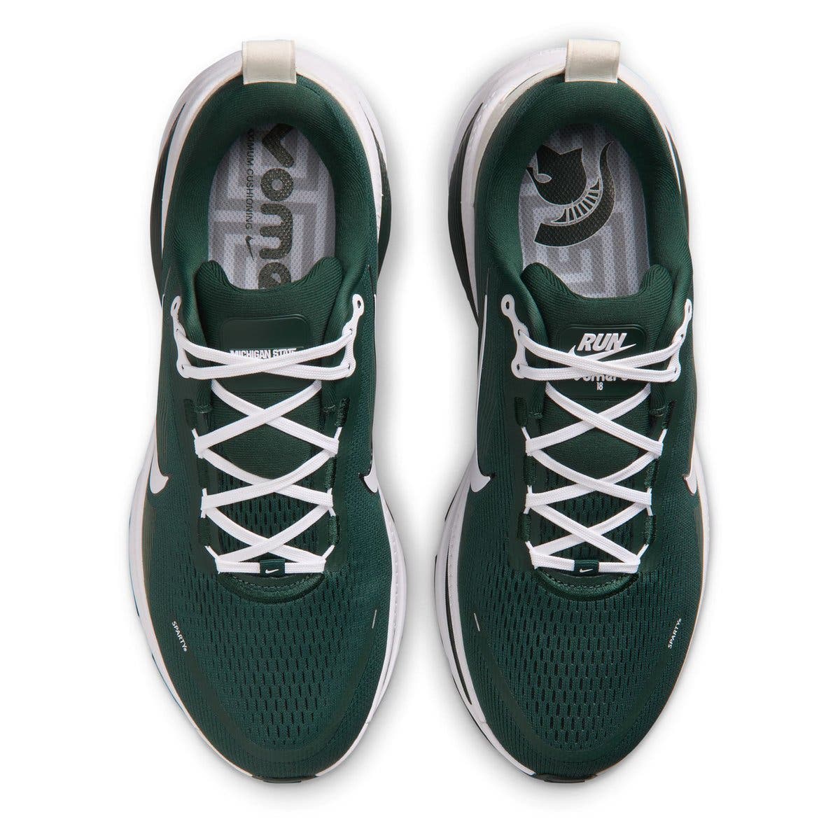 Men's Nike Michigan State Spartans Vomero 18 Running Shoes, Alternate, color, Green