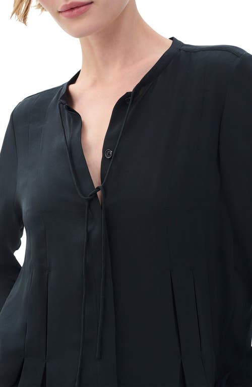 Rag & Bone Adren Pleated Button-up Shirt In Black