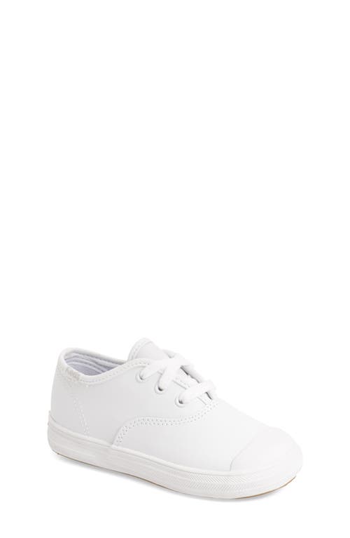 Keds® Kids' Champion Cap Toe Sneaker in White 