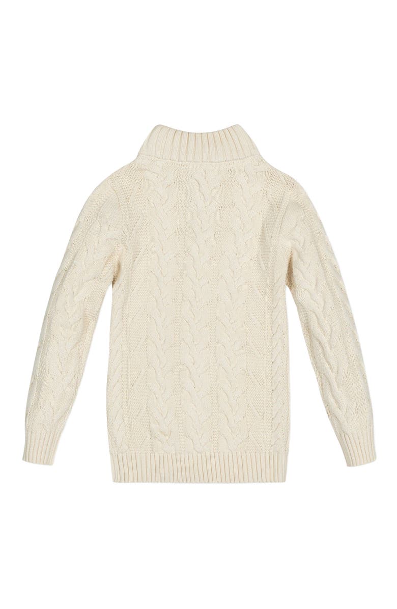Hope & Henry Boys' Organic Mock Neck Cable Sweater, Kids, Alternate, color, Chunky Ivory Cable
