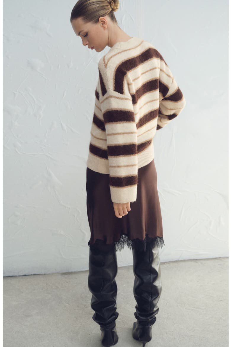 Nuevayol Stripe Sweater, Alternate, color, ECRU