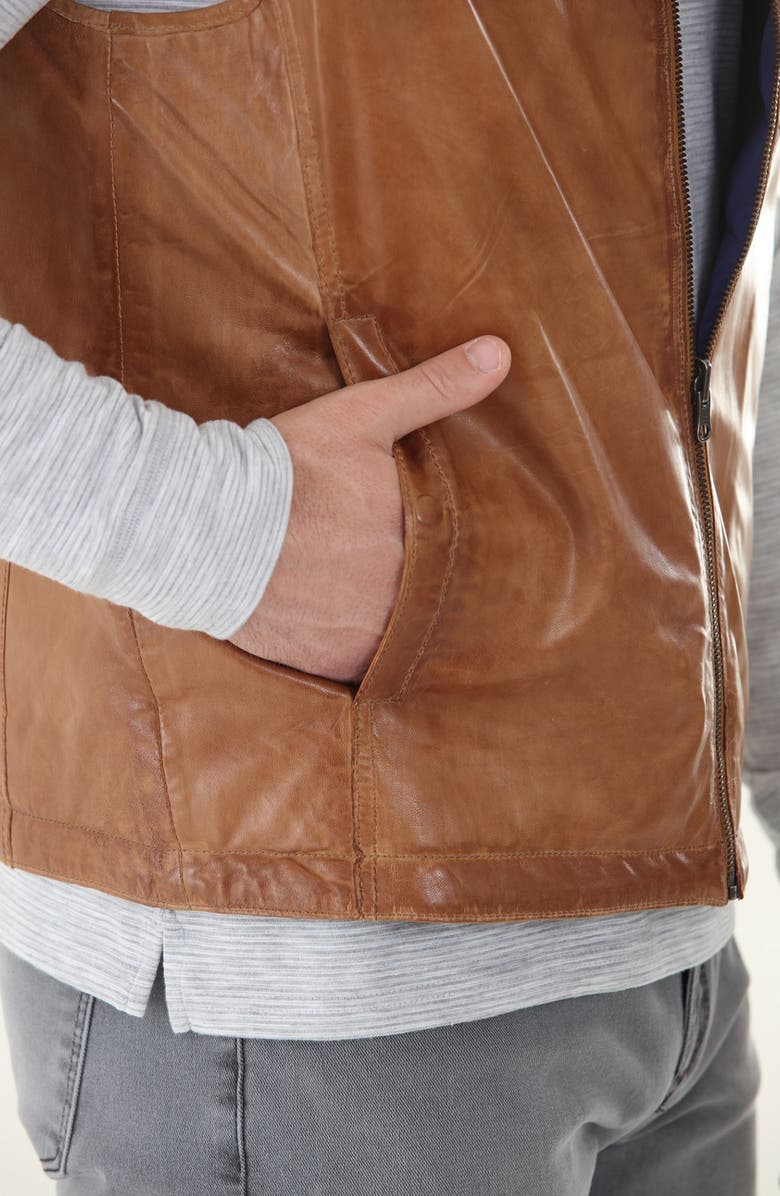 Missani Le Collezioni Lambskin Reversible Vest, Alternate, color, Camel