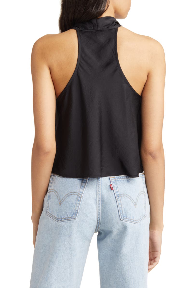 Open Edit Cowl Neck Satin Tank, Alternate, color, 