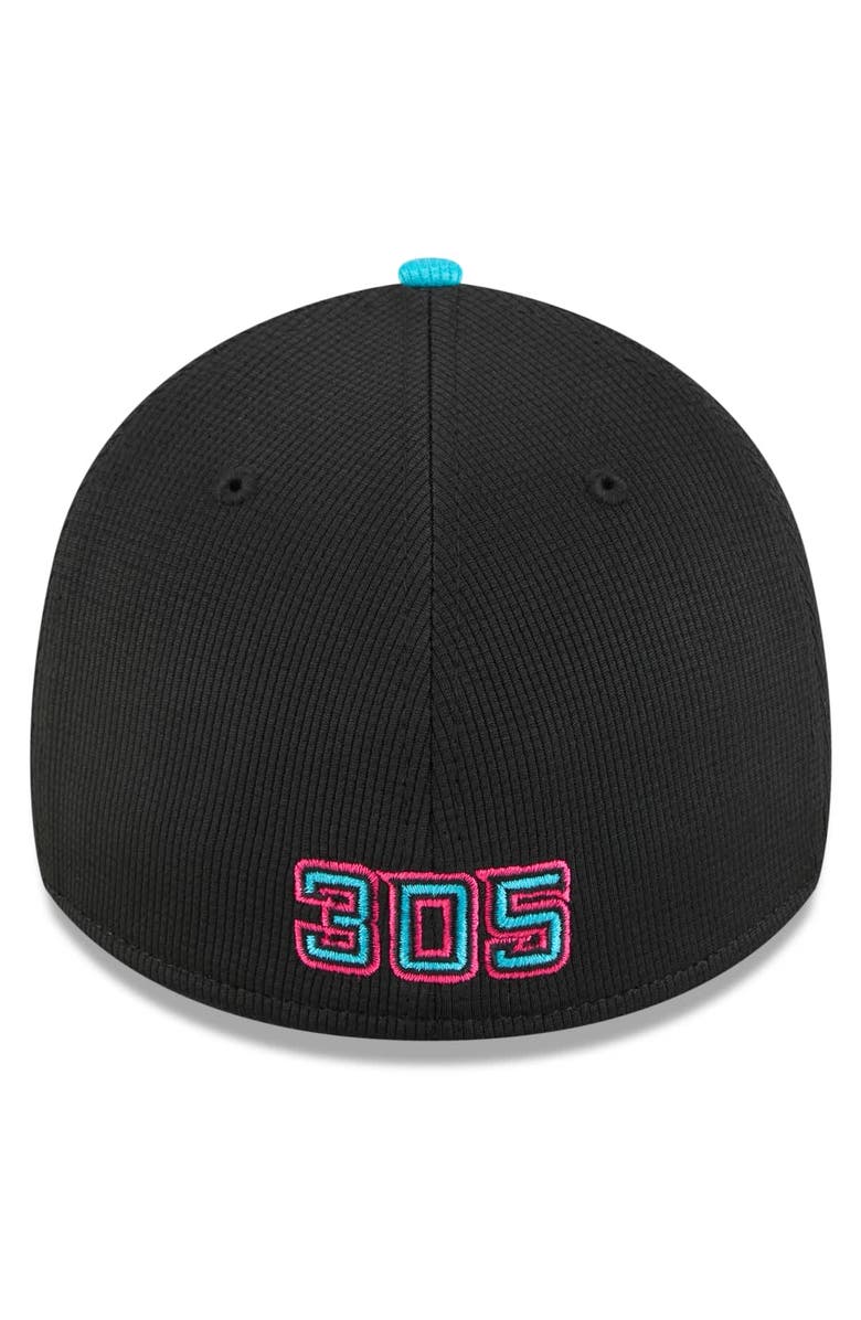 New Era Men's New Era Black/Teal Miami Marlins 2025 City Connect Batting Practice 39THIRTY Flex Hat, Alternate, color, 