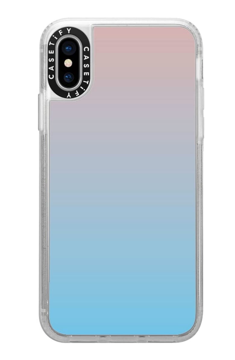 CASETiFY Blue Pink Gradient iPhone X/Xs Phone Case, Main, color, 