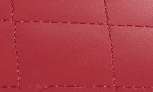 Vince Camuto Quilted Faux Leather Baseball Cap In Burgundy