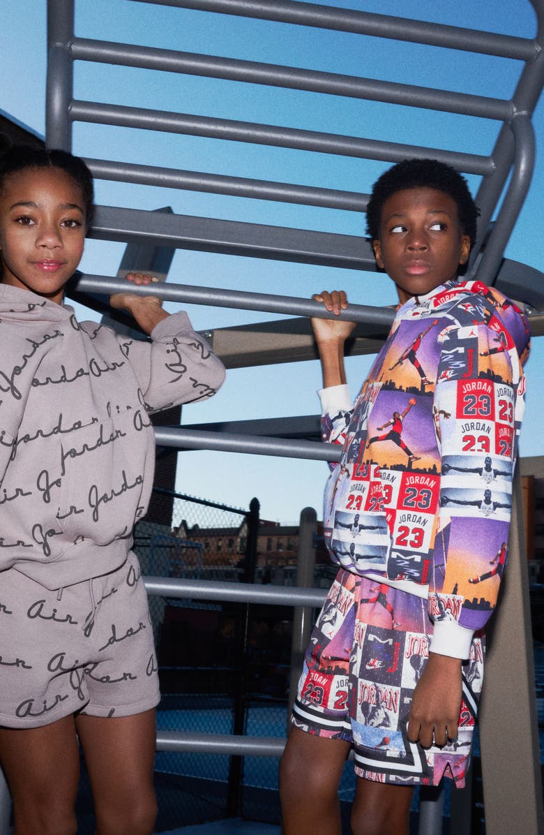 Jordan Signature Graphic Script Hoodie, Alternate, color, Enigma Stone