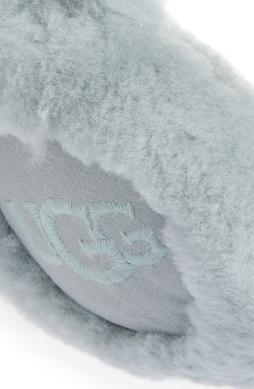 Ugg(r) Logo Embroidered Genuine Shearling Earmuffs In Gray