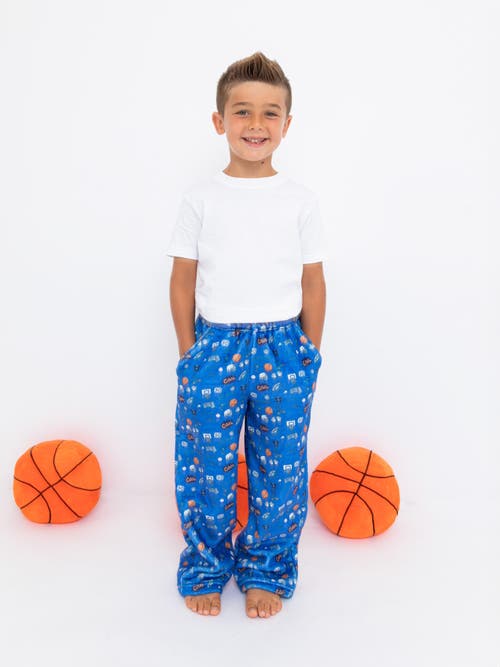 Preppy Goose Plush Sports Loungewear Pant In Blue