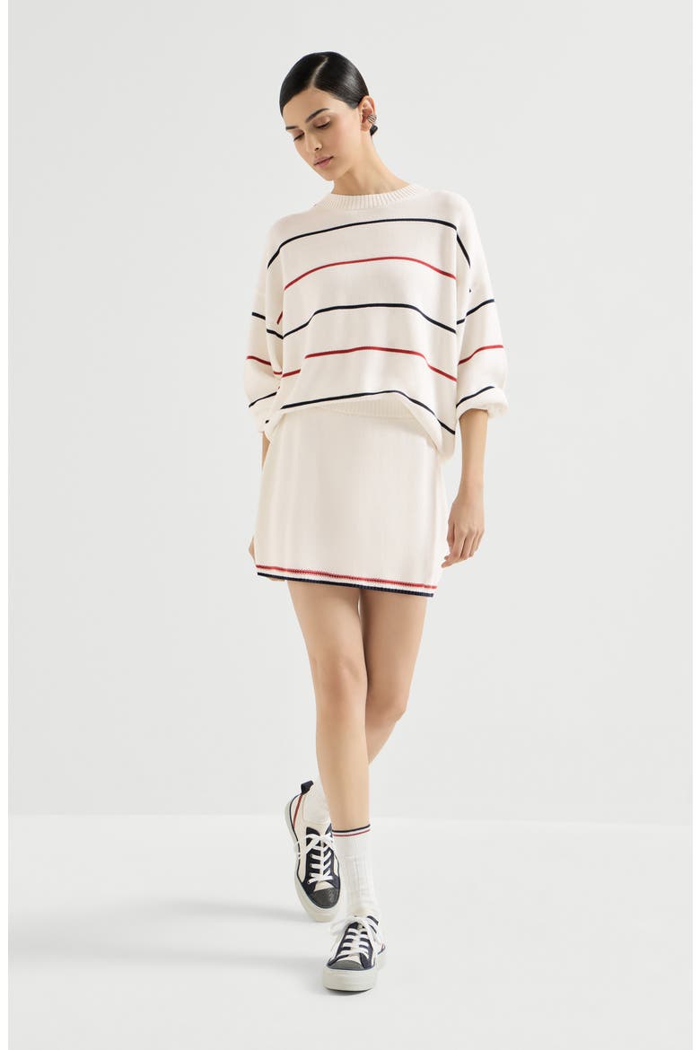 Textured stripe sweater, Alternate, color, Panama