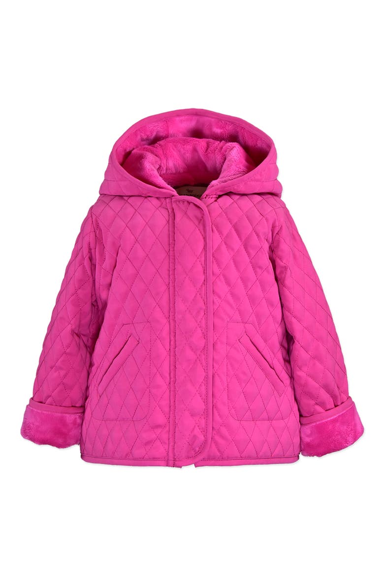 Barn Faux Fur Lined Hooded Jacket, Main, color, MAGENTA