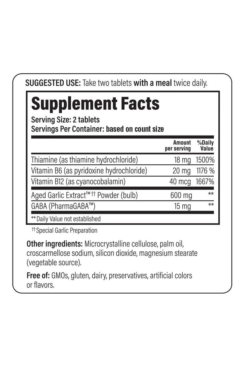 Aged Garlic Extract Formula 101, Stress and Fatigue Relief, 200 ct capsules., Alternate, color, None