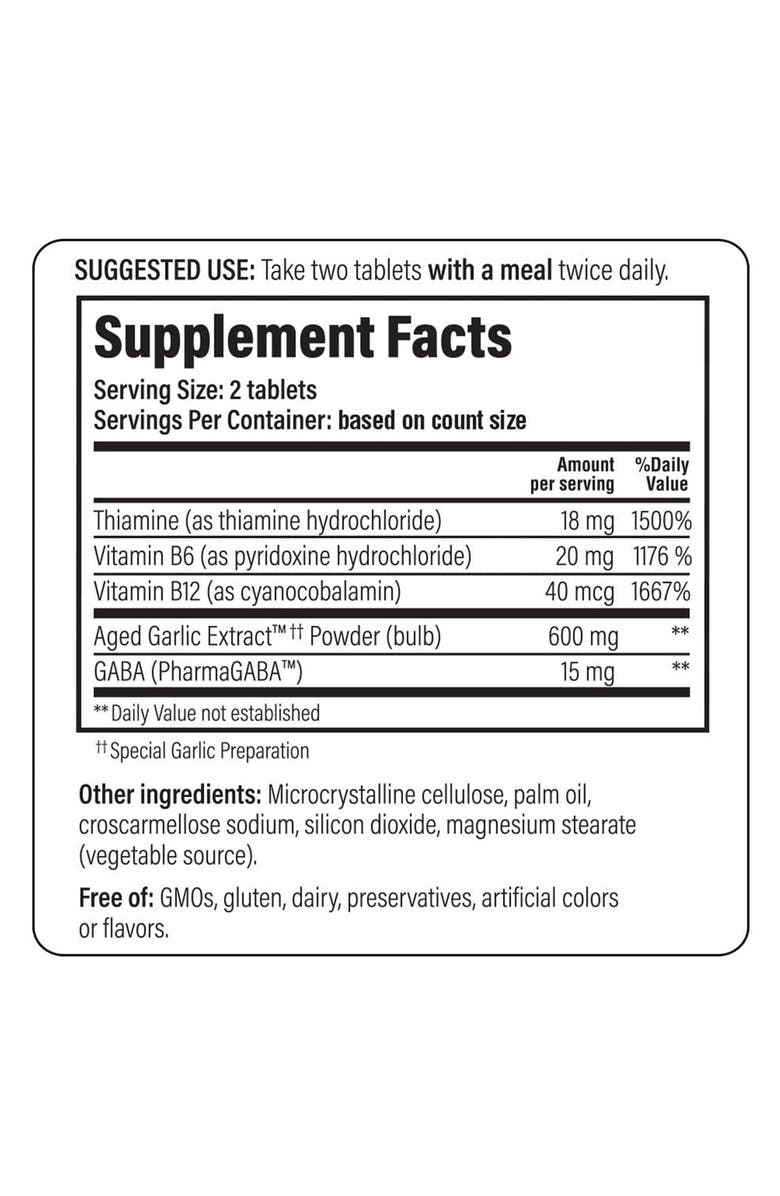 Kyolic Aged Garlic Extract Formula 101, Stress and Fatigue Relief, 100 capsules., Alternate, color, NO COLOR