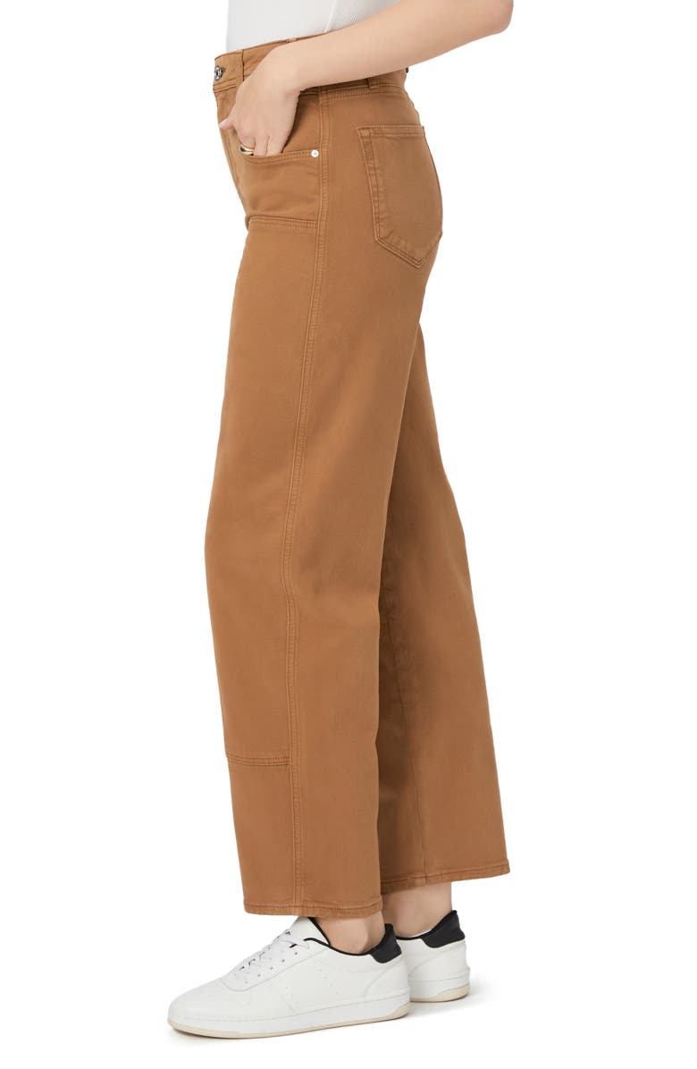 PAIGE Alexis Workwear High Waist Barrel Pants, Alternate, color, Vintage Milk Cocoa