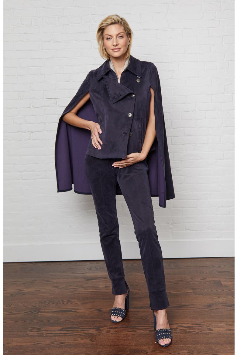 Georgina Maternity Cape Jacket, Alternate, color, PRATO BLUE