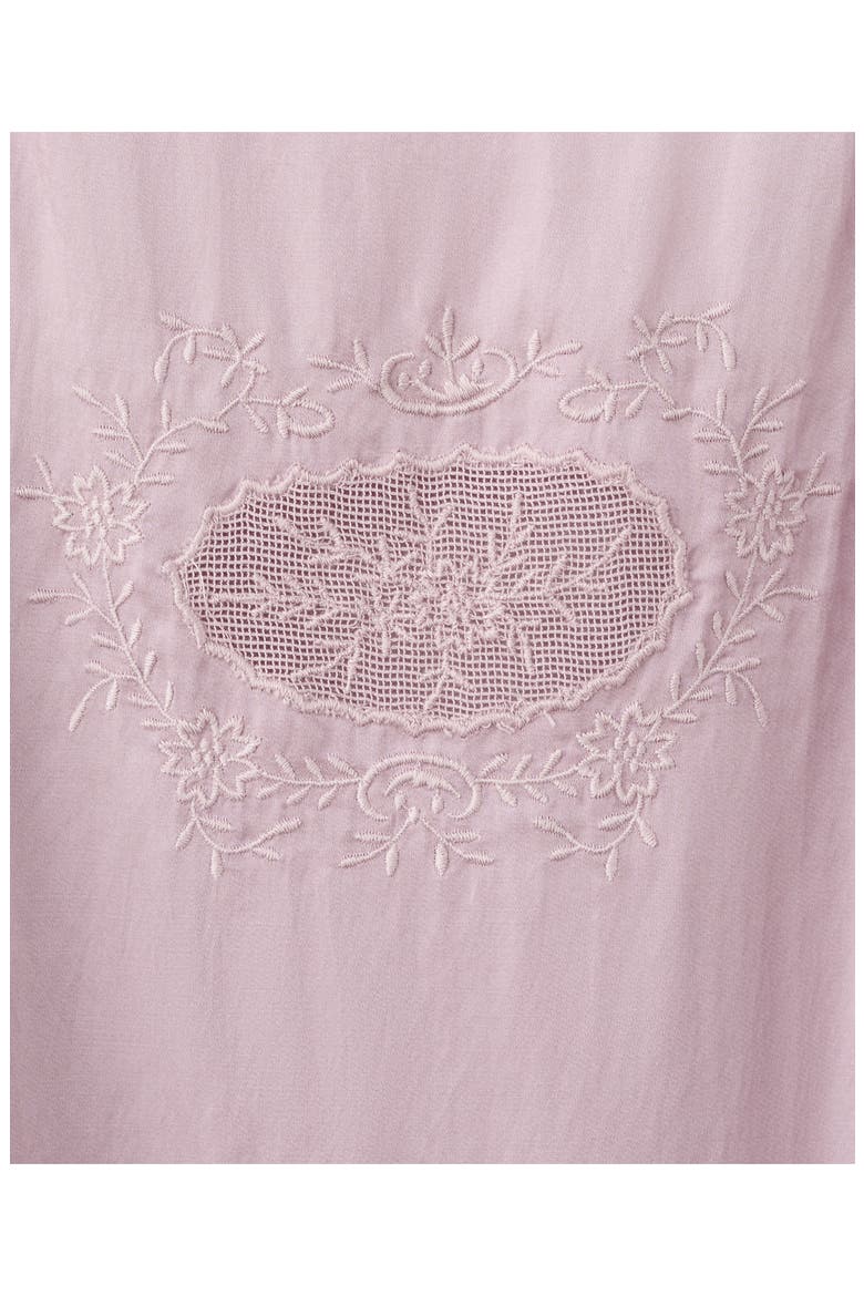 Embroidered Lace Trim Nightgown, Alternate, color, PURPLE
